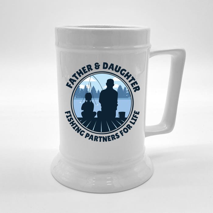 Father And Daughter Fishing Partners Front & Back Beer Stein