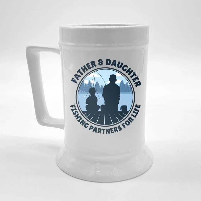 Father And Daughter Fishing Partners Front & Back Beer Stein