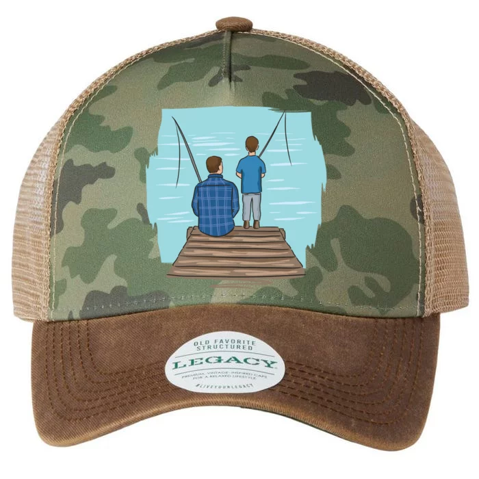 Father And Son Fishing Legacy Tie Dye Trucker Hat