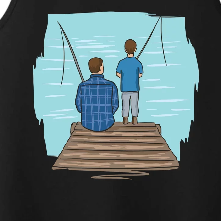 Father And Son Fishing Performance Tank