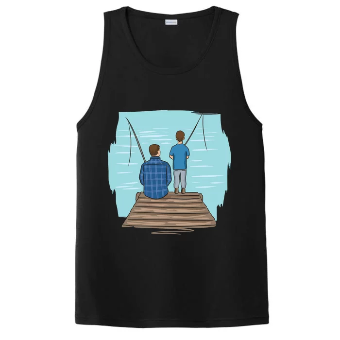 Father And Son Fishing Performance Tank