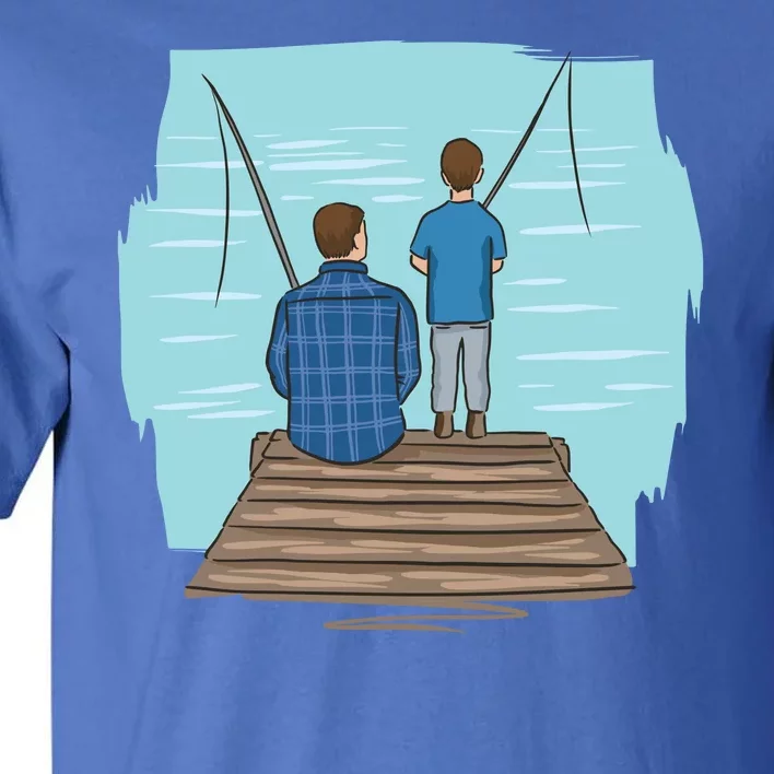 Father And Son Fishing Tall T-Shirt