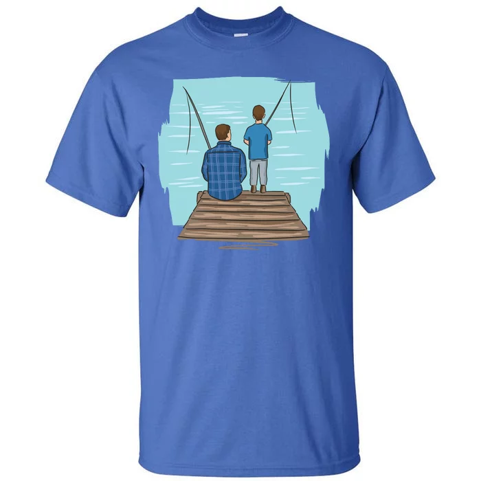 Father And Son Fishing Tall T-Shirt