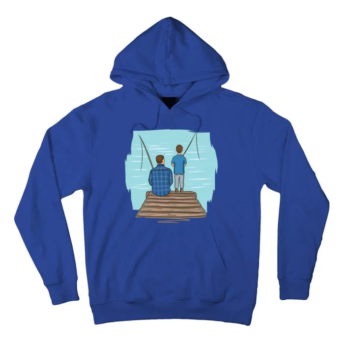 Father And Son Fishing Tall Hoodie