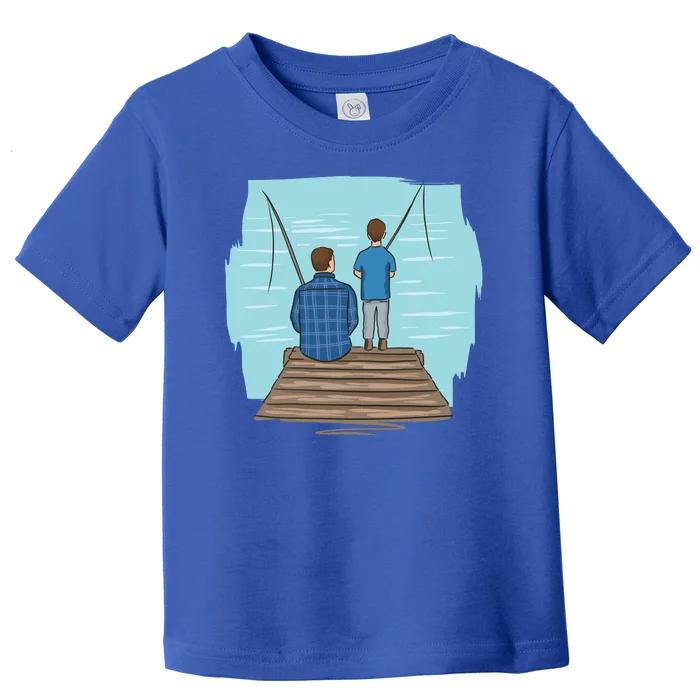 Father And Son Fishing Toddler T-Shirt