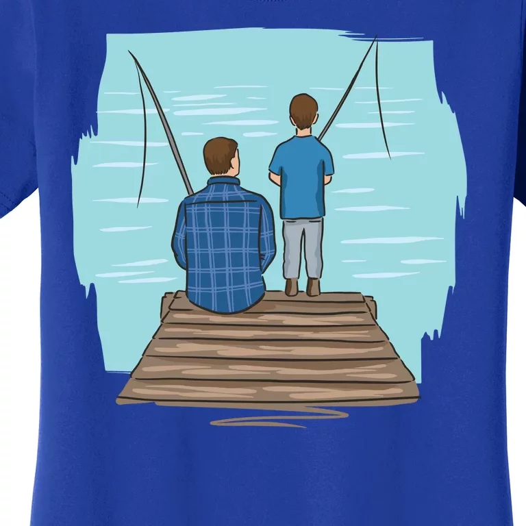 Father And Son Fishing Women's T-Shirt