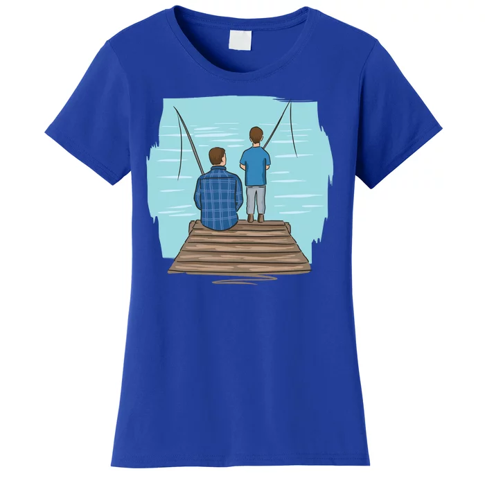 Father And Son Fishing Women's T-Shirt