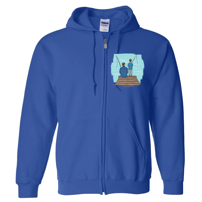 Father And Son Fishing Full Zip Hoodie