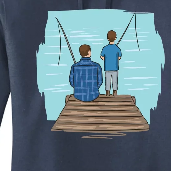 Father And Son Fishing Women's Pullover Hoodie