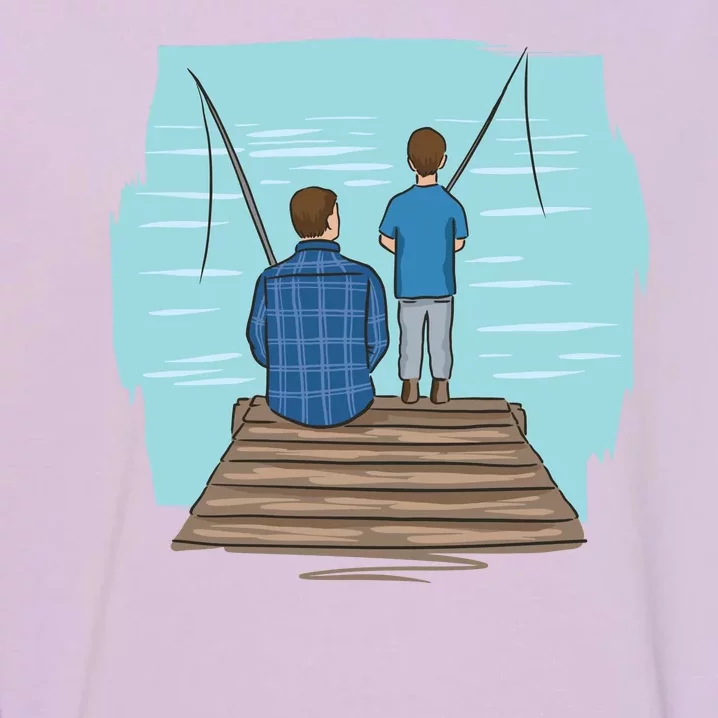 Father And Son Fishing Garment-Dyed Sweatshirt