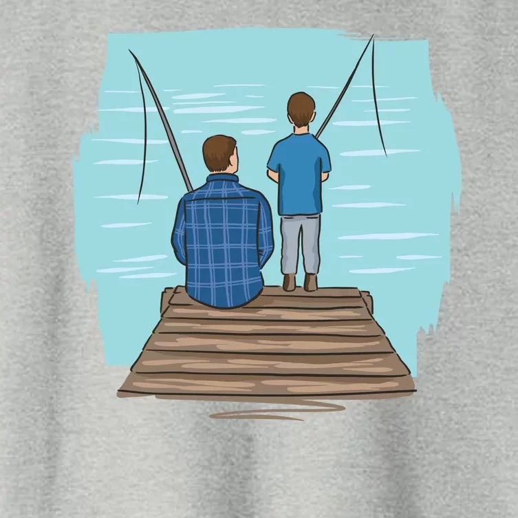 Father And Son Fishing Women's Crop Top Tee