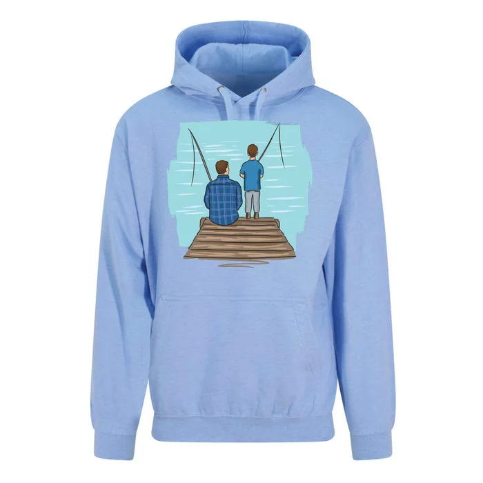 Father And Son Fishing Unisex Surf Hoodie