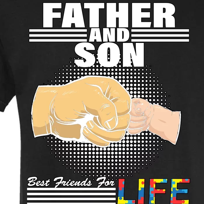 Father And Son Friends For Life Autism Awareness Garment-Dyed Heavyweight T-Shirt