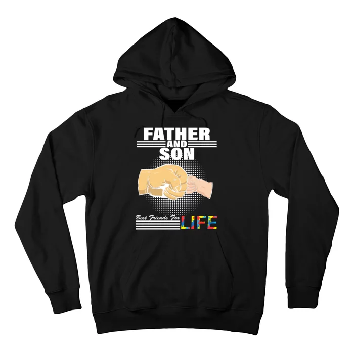 Father And Son Friends For Life Autism Awareness Hoodie