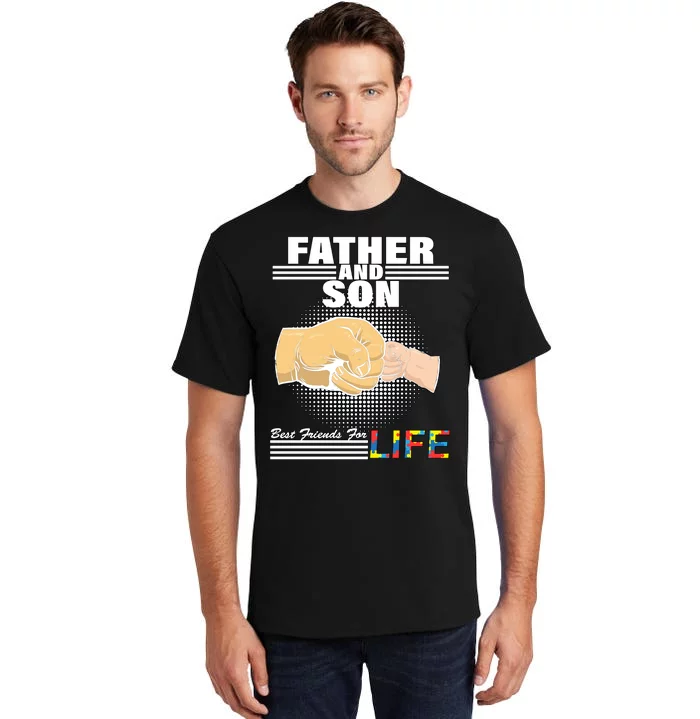 Father And Son Friends For Life Autism Awareness Tall T-Shirt