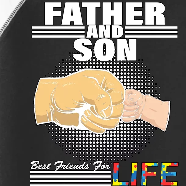 Father And Son Friends For Life Autism Awareness Toddler Fine Jersey T-Shirt