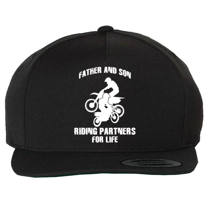 Father And Son Riding Partners For Life Motocross Wool Snapback Cap