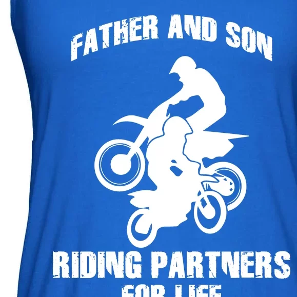 Father And Son Riding Partners For Life Motocross Ladies Essential Flowy Tank