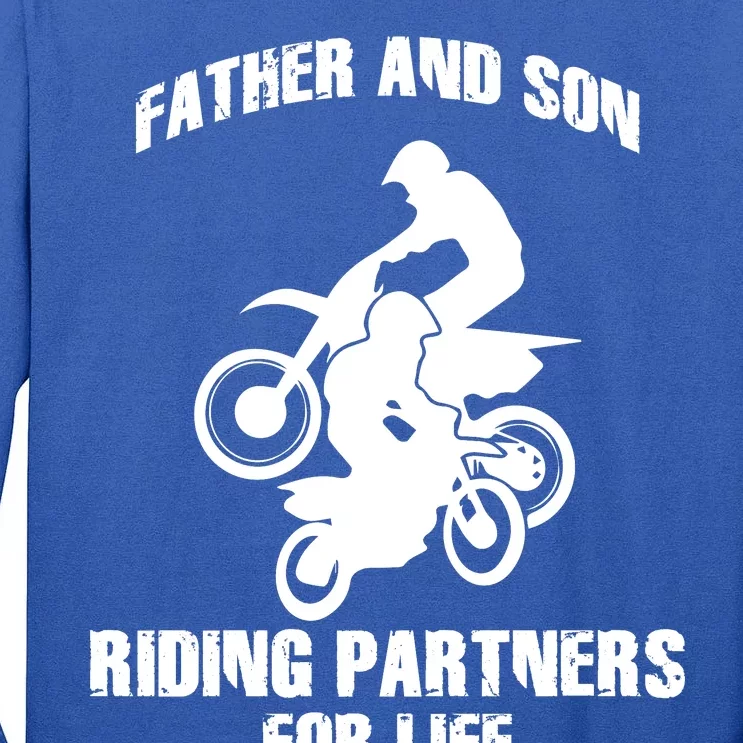 Father And Son Riding Partners For Life Motocross Tall Long Sleeve T-Shirt