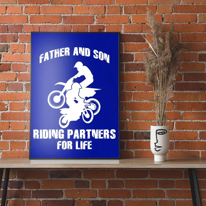 Father And Son Riding Partners For Life Motocross Poster