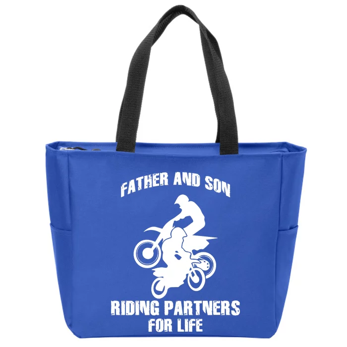 Father And Son Riding Partners For Life Motocross Zip Tote Bag