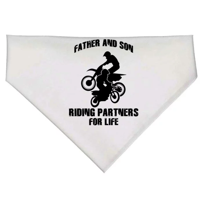 Father And Son Riding Partners For Life Motocross USA-Made Doggie Bandana