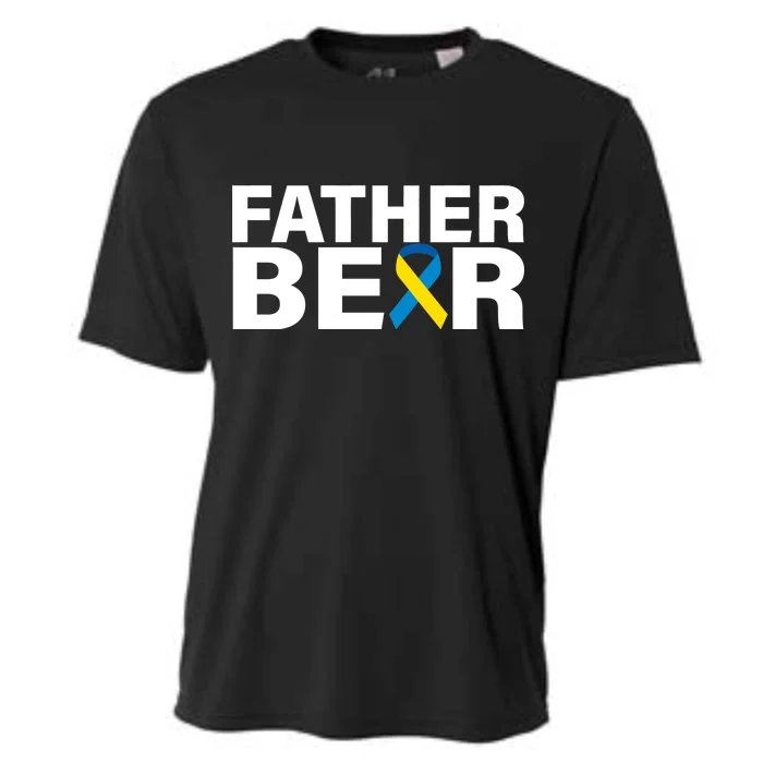 Father Bear Down Syndrome Awareness Cooling Performance Crew T-Shirt