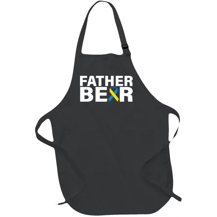 Father Bear Down Syndrome Awareness Full-Length Apron With Pocket