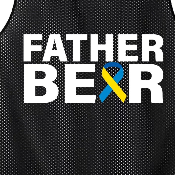 Father Bear Down Syndrome Awareness Mesh Reversible Basketball Jersey Tank