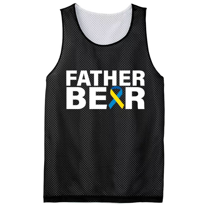 Father Bear Down Syndrome Awareness Mesh Reversible Basketball Jersey Tank