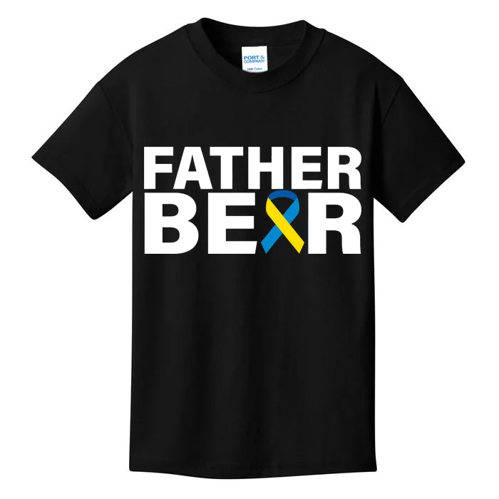 Father Bear Down Syndrome Awareness Kids T-Shirt