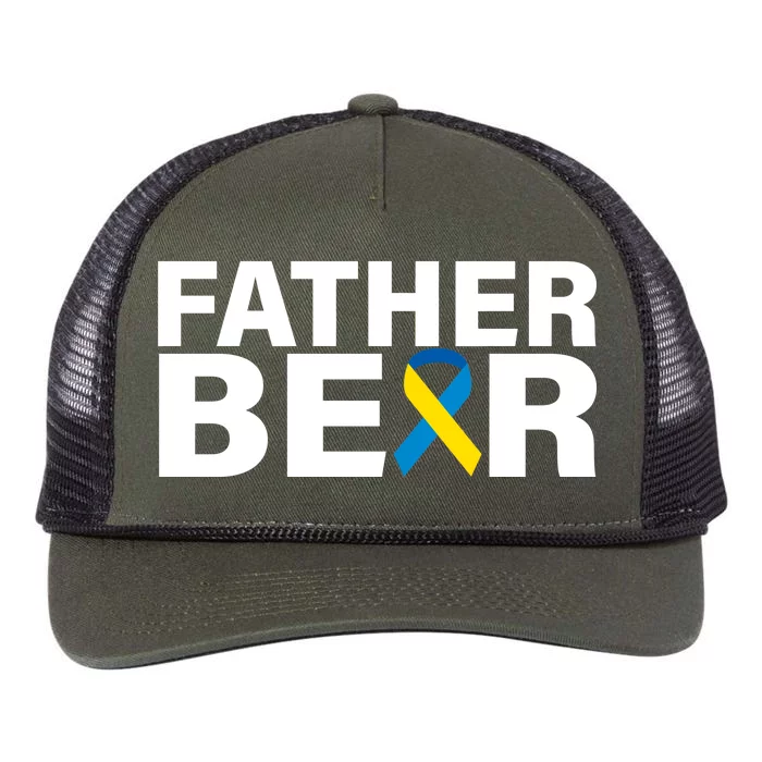 Father Bear Down Syndrome Awareness Retro Rope Trucker Hat Cap