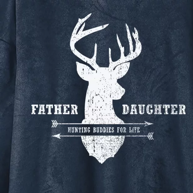 Father Daughter Hunting Hooded Wearable Blanket