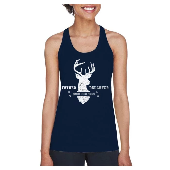 Father Daughter Hunting Women's Racerback Tank