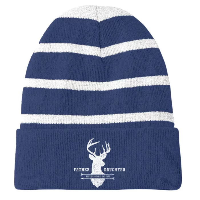 Father Daughter Hunting Striped Beanie with Solid Band