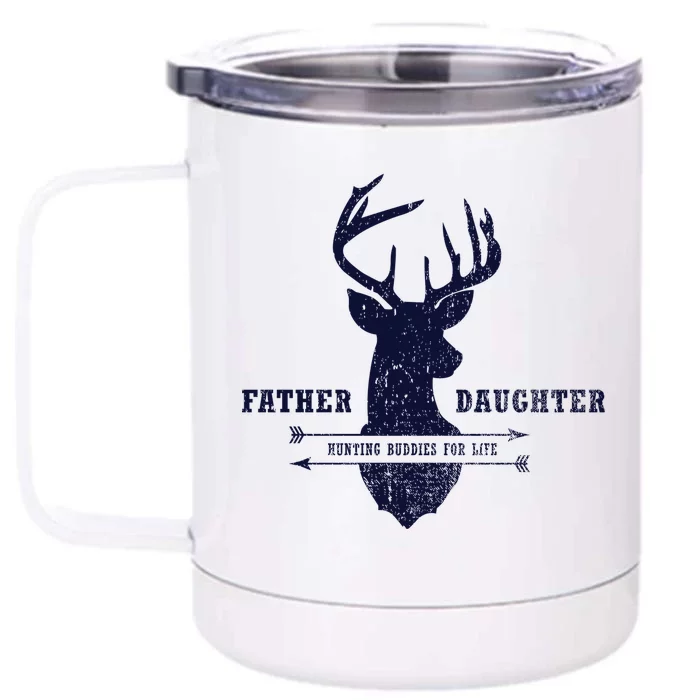 Father Daughter Hunting Front & Back 12oz Stainless Steel Tumbler Cup