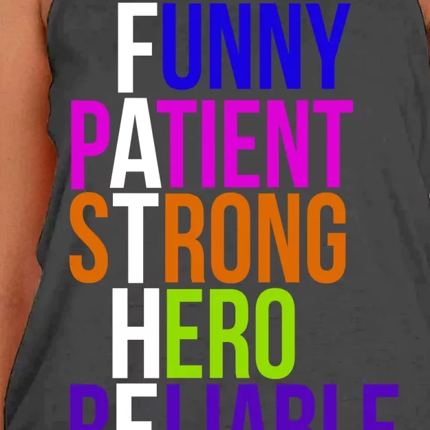 Father Funny Patient Strong Hero Provider Women's Knotted Racerback Tank