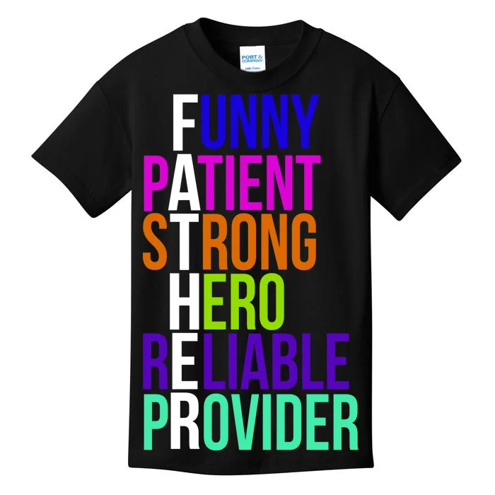 Father Funny Patient Strong Hero Provider Kids T-Shirt