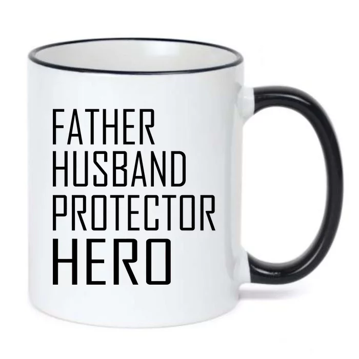 Father Husband Protector Hero Black Color Changing Mug