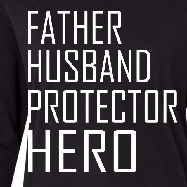 Father Husband Protector Hero Womens Cotton Relaxed Long Sleeve T-Shirt