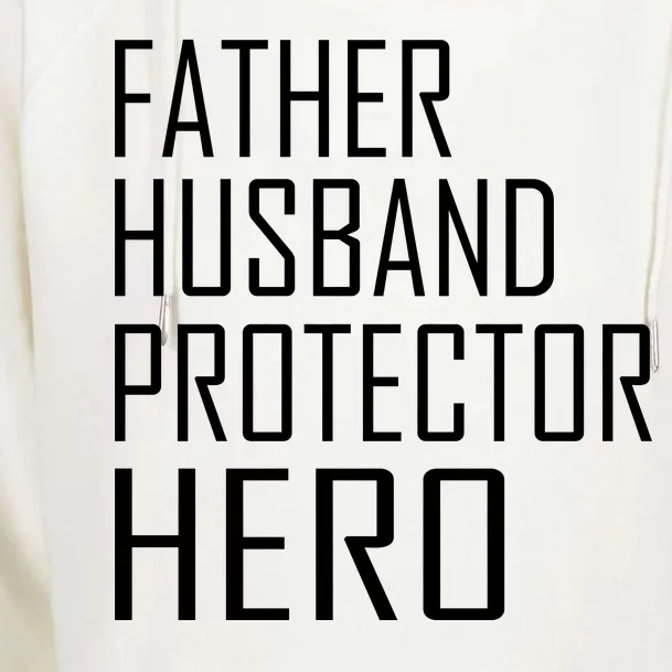 Father Husband Protector Hero Womens Funnel Neck Pullover Hood