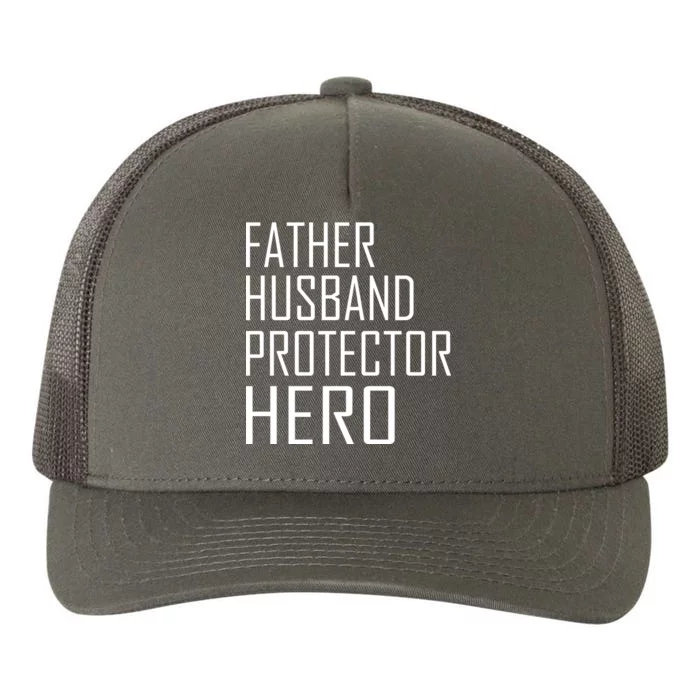 Father Husband Protector Hero Yupoong Adult 5-Panel Trucker Hat