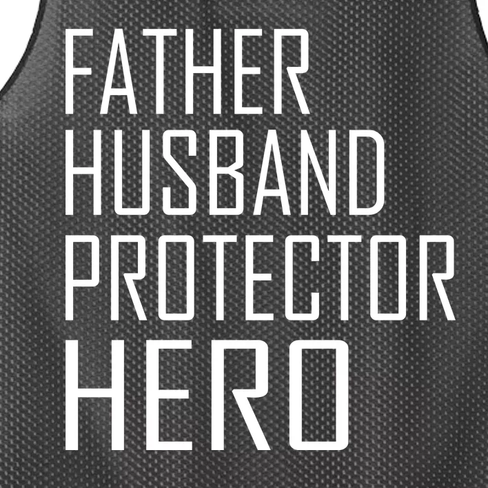 Father Husband Protector Hero Mesh Reversible Basketball Jersey Tank