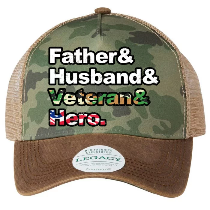 Father Husband Veteran Hero Legacy Tie Dye Trucker Hat