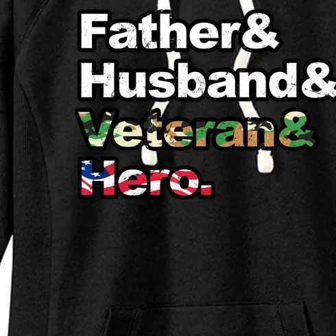 Father Husband Veteran Hero Women's Fleece Hoodie