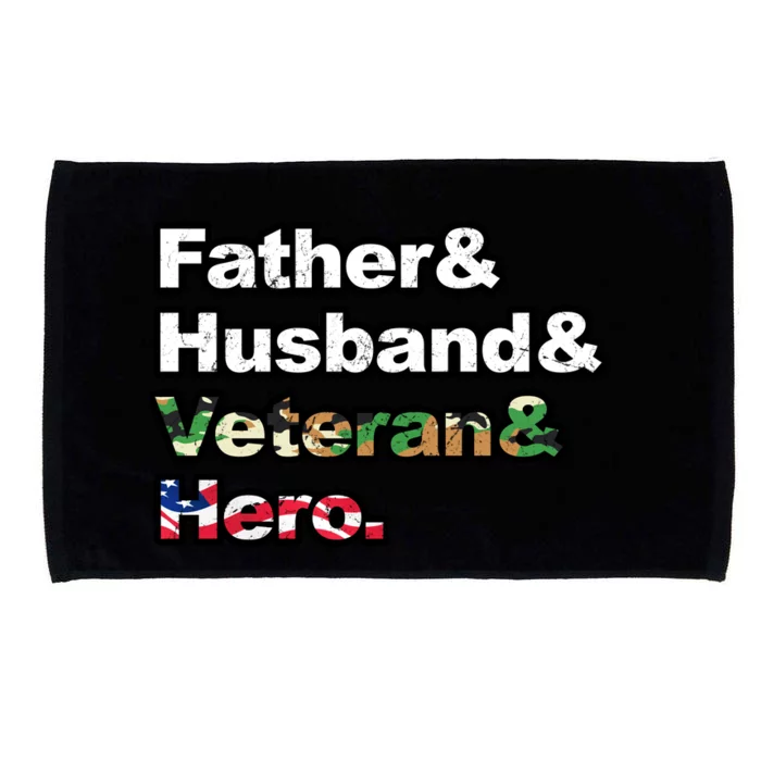 Father Husband Veteran Hero Microfiber Hand Towel