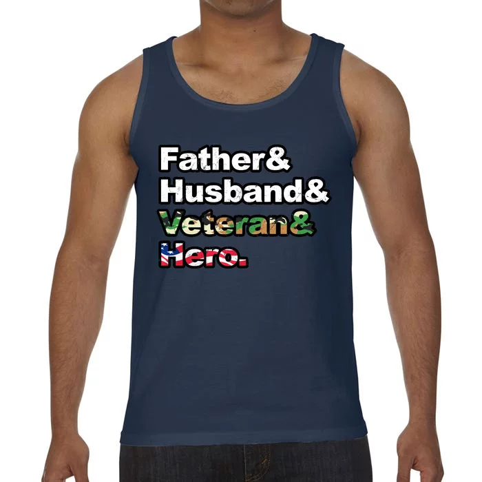 Father Husband Veteran Hero Comfort Colors® Tank Top