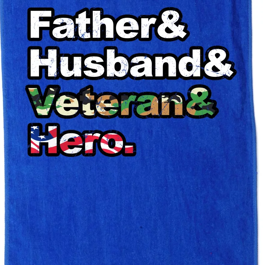 Father Husband Veteran Hero Platinum Collection Golf Towel