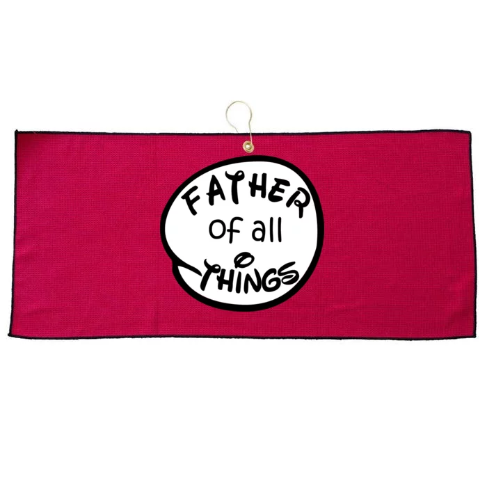 Father Of All Things Large Microfiber Waffle Golf Towel