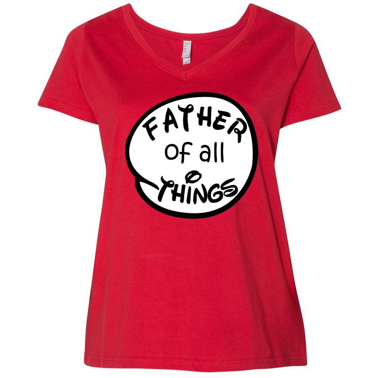 Father Of All Things Women's V-Neck Plus Size T-Shirt